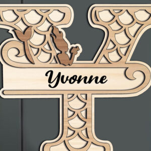 Intra απο ξύλο plywood 3mm-4mm πάχος – Sea Decor Letter Y Ocean Alphabet Δίασταση  20x20 cm INTRAFABR-122680319
