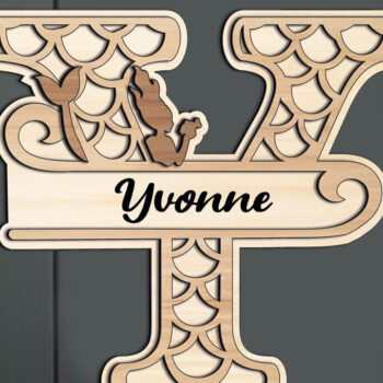 Intra απο ξύλο plywood 3mm-4mm πάχος – Sea Decor Letter Y Ocean Alphabet Δίασταση  20x20 cm INTRAFABR-122680319 - Image 1