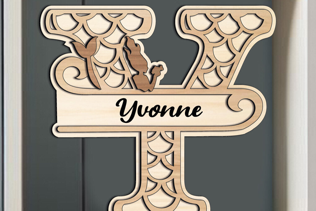 Intra απο ξύλο plywood 3mm-4mm πάχος – Sea Decor Letter Y Ocean Alphabet Δίασταση  20x20 cm INTRAFABR-122680319