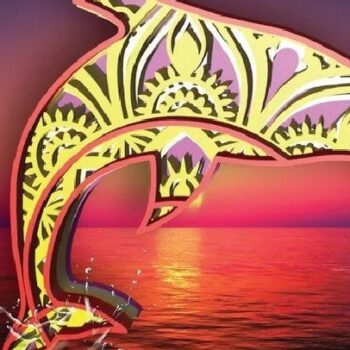 Intra απο ξύλο plywood 3mm-4mm πάχος – Θαλάσσια ζωή, Δελφίνι, ψάρι, Θαλάσσιο Άλογο Δίασταση  20x20 cm INTRAFABR-31269454 - Image 4