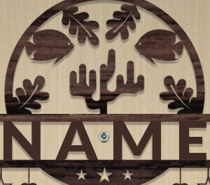 Intra απο ξύλο plywood 3mm-4mm πάχος – Sea Life Διακόσμηση Δωματίου Όνομα Πινακίδα Δίασταση  20x20 cm INTRAFABR-72632048