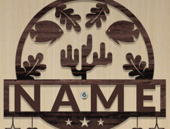 Intra απο ξύλο plywood 3mm-4mm πάχος – Sea Life Διακόσμηση Δωματίου Όνομα Πινακίδα Δίασταση  20x20 cm INTRAFABR-72632048 - Image 1