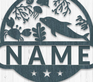 Intra απο ξύλο plywood 3mm-4mm πάχος – Sea Life Διακόσμηση Δωματίου Όνομα Πινακίδα Δίασταση  20x20 cm INTRAFABR-72632060