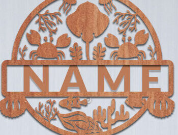 Intra απο ξύλο plywood 3mm-4mm πάχος – Sea Life Διακόσμηση Δωματίου Όνομα Πινακίδα Δίασταση  20x20 cm INTRAFABR-72632073 - Image 1