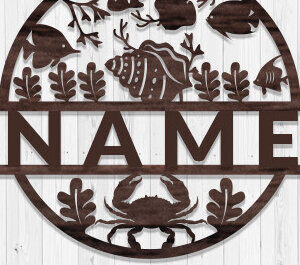 Intra απο ξύλο plywood 3mm-4mm πάχος – Sea Life Διακόσμηση Δωματίου Όνομα Πινακίδα Δίασταση  20x20 cm INTRAFABR-72632037