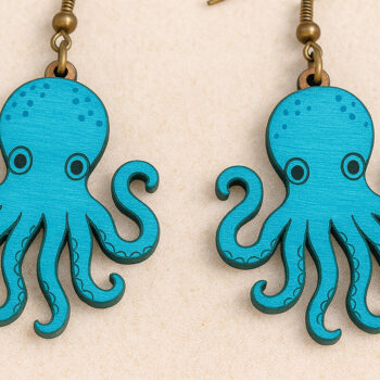 Intra απο ξύλο plywood 3mm-4mm πάχος – Sea Octopus Cut Laser Δίασταση  20x20 cm INTRAFABR-120915094 - Image 1