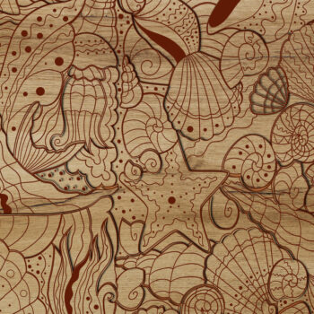 Intra απο ξύλο plywood 3mm-4mm πάχος – Πρότυπο κοπής ζωγραφικής SEA PUZZLE για παιδιά Δίασταση  20x20 cm INTRAFABR-25158575 - Image 3