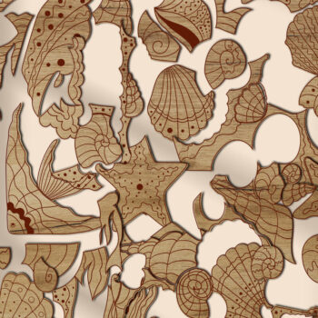 Intra απο ξύλο plywood 3mm-4mm πάχος – Πρότυπο κοπής ζωγραφικής SEA PUZZLE για παιδιά Δίασταση  20x20 cm INTRAFABR-25158575 - Image 6