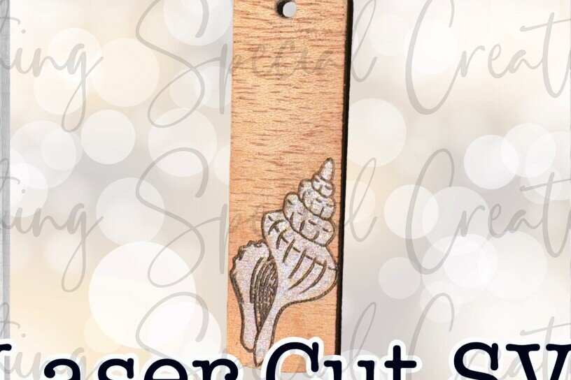 Intra απο ξύλο plywood 3mm-4mm πάχος – Sea Shell Bar Σκουλαρίκια Δίασταση  5x5 cm INTRAFABR-93908058