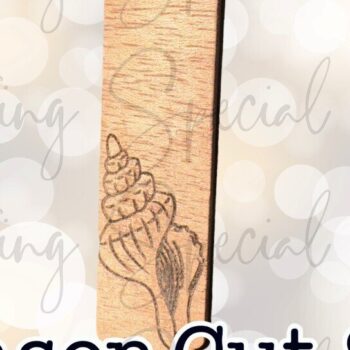 Intra απο ξύλο plywood 3mm-4mm πάχος – Sea Shell Bar Σκουλαρίκια Δίασταση  5x5 cm INTRAFABR-93908058 - Image 2