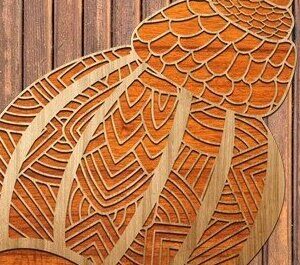 Intra απο ξύλο plywood 3mm-4mm πάχος – Sea Shell Δίασταση  20x20 cm INTRAFABR-32891587