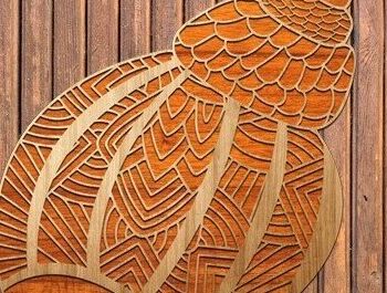 Intra απο ξύλο plywood 3mm-4mm πάχος – Sea Shell Δίασταση  20x20 cm INTRAFABR-32891587 - Image 1