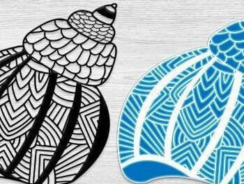 Intra απο ξύλο plywood 3mm-4mm πάχος – Sea Shell Δίασταση  20x20 cm INTRAFABR-32891587 - Image 3