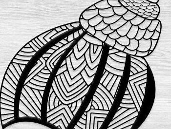 Intra απο ξύλο plywood 3mm-4mm πάχος – Sea Shell Δίασταση  20x20 cm INTRAFABR-32891587 - Image 4