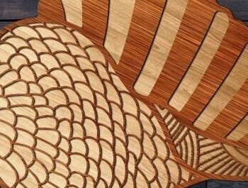 Intra απο ξύλο plywood 3mm-4mm πάχος – Sea Shell Δίασταση  20x20 cm INTRAFABR-32891594 - Image 1
