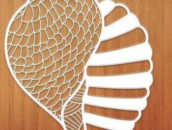 Intra απο ξύλο plywood 3mm-4mm πάχος – Sea Shell Δίασταση  20x20 cm INTRAFABR-32891594 - Image 3