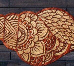 Intra απο ξύλο plywood 3mm-4mm πάχος – Sea Shell Δίασταση  20x20 cm INTRAFABR-32891599