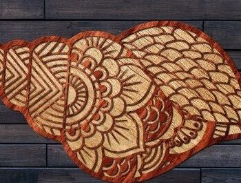 Intra απο ξύλο plywood 3mm-4mm πάχος – Sea Shell Δίασταση  20x20 cm INTRAFABR-32891599 - Image 1