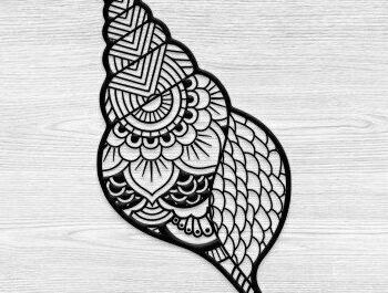 Intra απο ξύλο plywood 3mm-4mm πάχος – Sea Shell Δίασταση  20x20 cm INTRAFABR-32891599 - Image 3