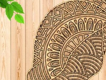 Intra απο ξύλο plywood 3mm-4mm πάχος – Sea Shell Δίασταση  20x20 cm INTRAFABR-34046198 - Image 2