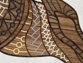 Intra απο ξύλο plywood 3mm-4mm πάχος – Sea Shell Δίασταση  20x20 cm INTRAFABR-34046203 - Image 2