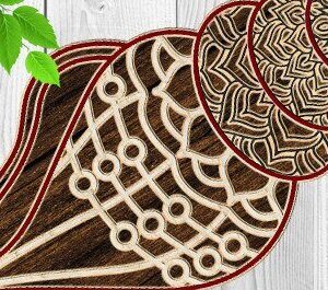 Intra απο ξύλο plywood 3mm-4mm πάχος – Sea Shell Δίασταση  20x20 cm INTRAFABR-34046231