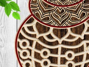 Intra απο ξύλο plywood 3mm-4mm πάχος – Sea Shell Δίασταση  20x20 cm INTRAFABR-34046231 - Image 2