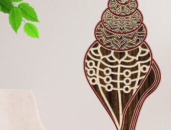 Intra απο ξύλο plywood 3mm-4mm πάχος – Sea Shell Δίασταση  20x20 cm INTRAFABR-34046231 - Image 4