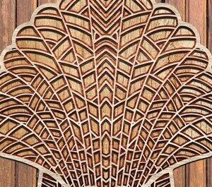 Intra απο ξύλο plywood 3mm-4mm πάχος – Sea Shell Δίασταση  20x20 cm INTRAFABR-32891580