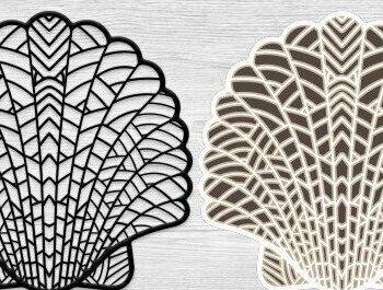 Intra απο ξύλο plywood 3mm-4mm πάχος – Sea Shell Δίασταση  20x20 cm INTRAFABR-32891580 - Image 4