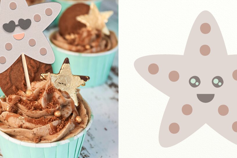 Intra απο ξύλο plywood 3mm-4mm πάχος – Αποκομμένο αρχείο Sea Star Kids Party Layered Δίασταση  20x20 cm INTRAFABR-99706447