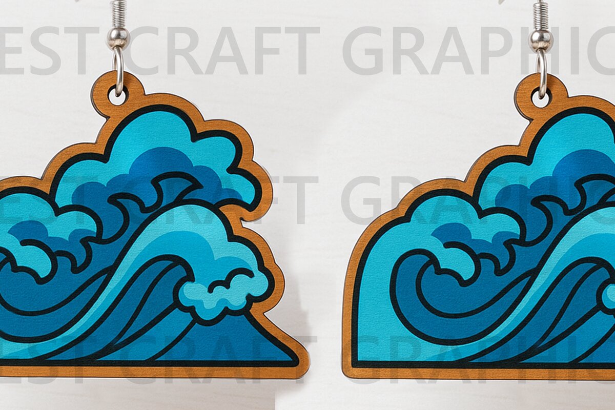 Intra απο ξύλο plywood 3mm-4mm πάχος – Σκουλαρίκια θαλάσσιας χελώνας, Σκουλαρίκια χελώνας Δίασταση  5x5 cm INTRAFABR-123333910