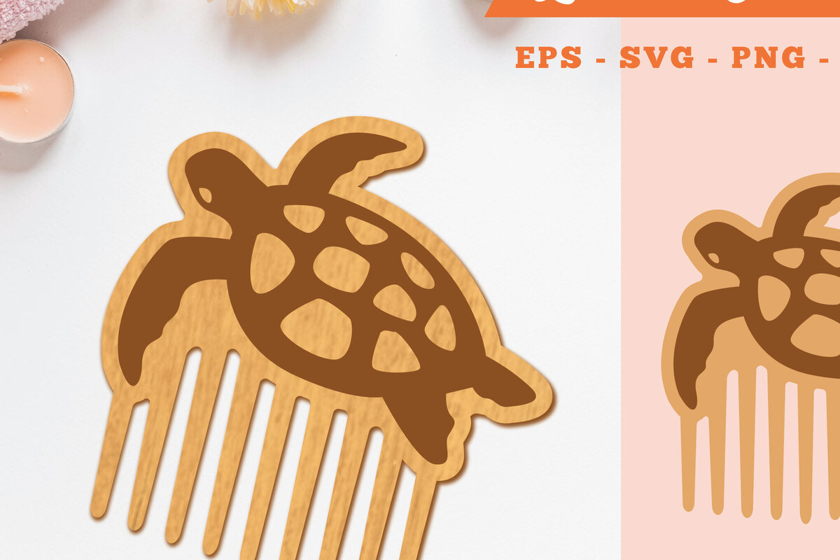 Intra απο ξύλο plywood 3mm-4mm πάχος – Χτένα κοπής λέιζερ θαλάσσιας χελώνας Δίασταση  20x20 cm INTRAFABR-105417902