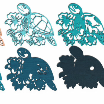 Intra απο ξύλο plywood 3mm-4mm πάχος – Sea Turtle Layered 6-Layer Δίασταση 20x20 cm INTRAFABR-119652177 - Image 2