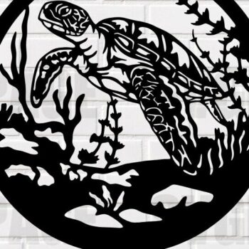 Intra απο ξύλο plywood 3mm-4mm πάχος – Αρχείο κοπής με λέιζερ Sign Sea Turtle Δίασταση  40x30 cm INTRAFABR-115349428 - Image 1