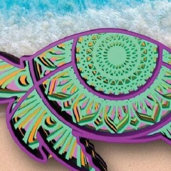 Intra απο ξύλο plywood 3mm-4mm πάχος – Θαλάσσιες χελώνες , 3 σχέδια , 5 στρώσεις Δίασταση  20x20 cm INTRAFABR-31644767 - Image 4