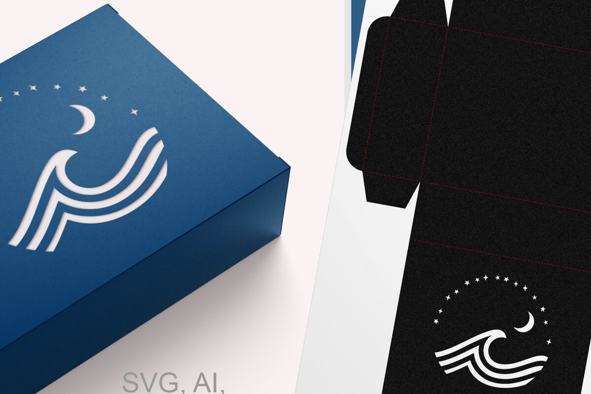 Intra απο ξύλο plywood 3mm-4mm πάχος – Ορθογώνιο μπομπονιέρα Sea Wave και Moon Δίασταση  20x20 cm INTRAFABR-123141915