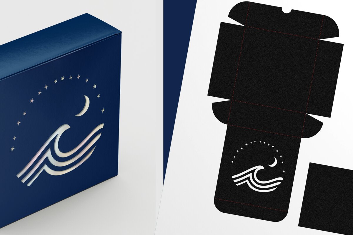 Intra απο ξύλο plywood 3mm-4mm πάχος – Μπομπονιέρα Sea Wave και Moon Thin Square Δίασταση  20x20 cm INTRAFABR-123104924