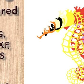 Intra απο ξύλο plywood 3mm-4mm πάχος – Seahorse 3D Multilayer Δίασταση  20x20 cm INTRAFABR-115688280 - Image 3