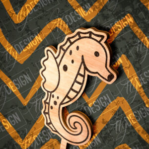 Intra απο ξύλο plywood 3mm-4mm πάχος – Seahorse Cake Topper  κοπής με λέιζερ Δίασταση  20x20 cm INTRAFABR-81268035