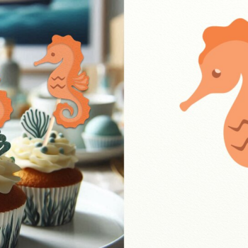 Intra απο ξύλο plywood 3mm-4mm πάχος – Αποκομμένο αρχείο Seahorse Kids Party Layered Δίασταση  20x20 cm INTRAFABR-99887343 - Image 1