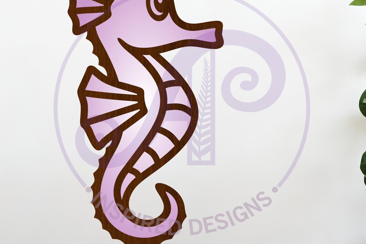 Intra απο ξύλο plywood 3mm-4mm πάχος – Seahorse Two Layer Cut out Wal Δίασταση  20x20 cm INTRAFABR-115336305