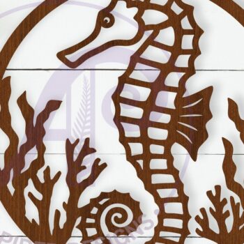 Intra απο ξύλο plywood 3mm-4mm πάχος – Επιγραφή τοίχου Seahorse, Αρχείο Δίασταση  40x30 cm INTRAFABR-111174301 - Image 1