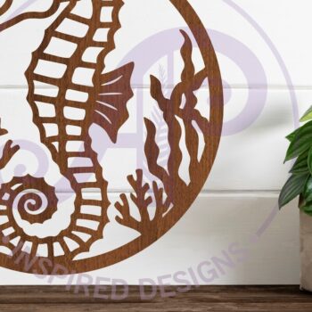 Intra απο ξύλο plywood 3mm-4mm πάχος – Επιγραφή τοίχου Seahorse, Αρχείο Δίασταση  40x30 cm INTRAFABR-111174301 - Image 2