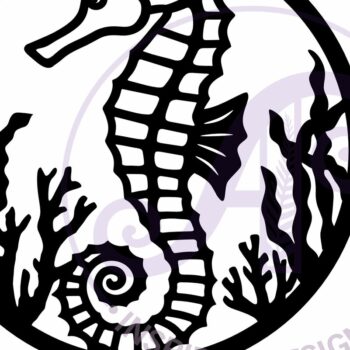 Intra απο ξύλο plywood 3mm-4mm πάχος – Επιγραφή τοίχου Seahorse, Αρχείο Δίασταση  40x30 cm INTRAFABR-111174301 - Image 4