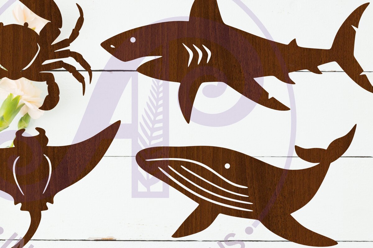 Intra απο ξύλο plywood 3mm-4mm πάχος – Sealife Cut out Design Set 1, Δίασταση  40x30 cm INTRAFABR-111771254