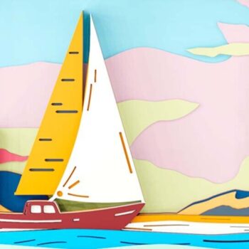 Intra απο ξύλο plywood 3mm-4mm πάχος – Αρχεία λέιζερ πολλαπλών επιπέδων Seascape 3D Δίασταση  20x20 cm INTRAFABR-109489552 - Image 2