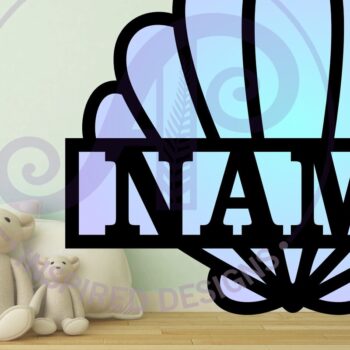 Intra απο ξύλο plywood 3mm-4mm πάχος – Σημάδι ονόματος Seashell Δίασταση  20x20 cm INTRAFABR-98824636 - Image 2