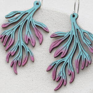 Intra απο ξύλο plywood 3mm-4mm πάχος – Αρχείο με φύλλα σκουλαρίκια από φύκια Δίασταση  5x5 cm INTRAFABR-121577137