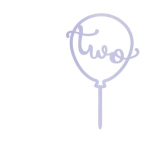 Intra απο ξύλο plywood 3mm-4mm πάχος – Δεύτερα Birthday Balloon Cake Topper Δίασταση  20x20 cm INTRAFABR-9805172